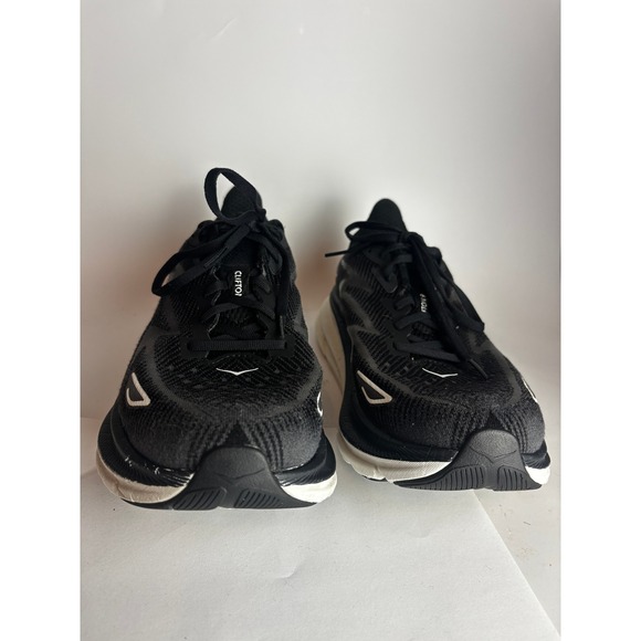Hoka Clifton 9 Wide Womens 11D Black White Running Shoes 1132211 BWHT main image 6